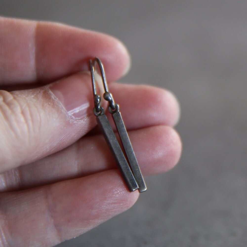 Handmade Taxco Sterling Minimalist Earrings